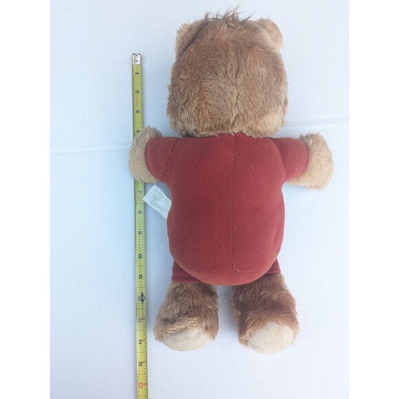 Vintage Teddy Ruxpin 14" Plush Bear Toy Worlds of Wonder 1985 Teddy Bear - Picture 4 of 8